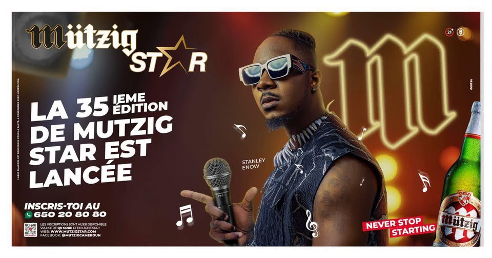 affiche concours Mutzig star avec Stanley enow à l'affiche.