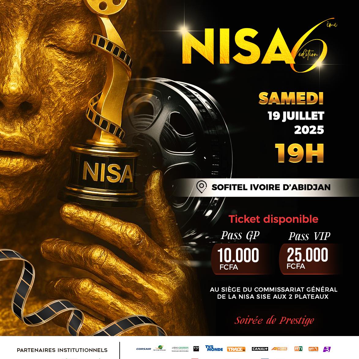 Affiche de la soirée de la NISA 2025 le samedi 19 juillet 2025